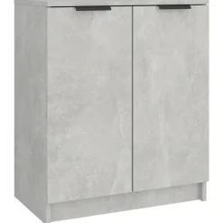 vidaXL Zapatero madera contrachapada gris hormigón 59x35x70 cm Gris hormig&oacute;n New