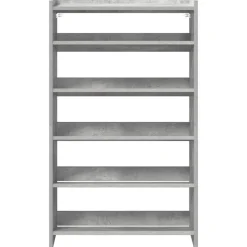 vidaXL Zapatero madera contrachapada gris hormigón 60x25x81 cm Gris hormigón Sale