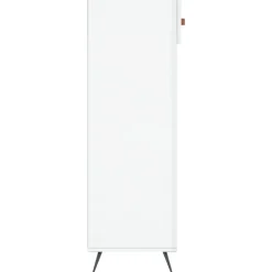 vidaXL Productos Del Hogar-Zapatero madera contrachapada blanco brillo 60x35x105 cm