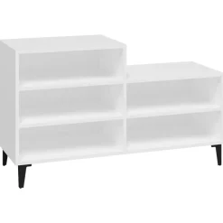 vidaXL Zapatero madera contrachapada 102x36x60 cm Blanco Best