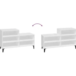 vidaXL Zapatero madera contrachapada 102x36x60 cm Blanco Best