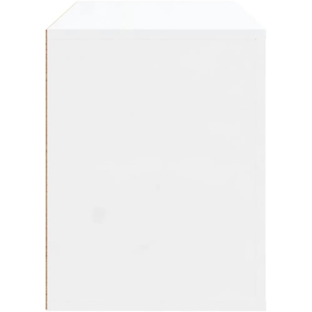 vidaXL Productos Del Hogar-Zapatero madera contrachapada blanco brillo 80x35x45 cm