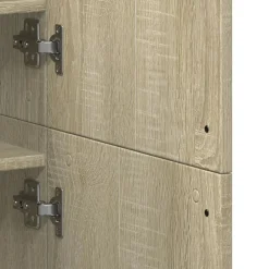 vidaXL Productos Del Hogar-Zapatero madera contrachapada color roble 80x39x178 cm