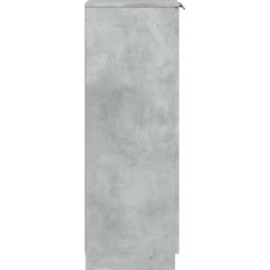 vidaXL Productos Del Hogar-Zapatero madera contrachapada gris hormigón 59x35x100,5 cm