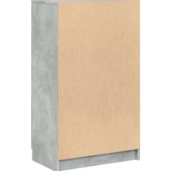vidaXL Productos Del Hogar-Zapatero madera contrachapada gris hormigón 59x35x100,5 cm
