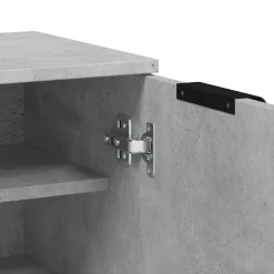 vidaXL Productos Del Hogar-Zapatero madera contrachapada gris hormigón 59x35x100,5 cm