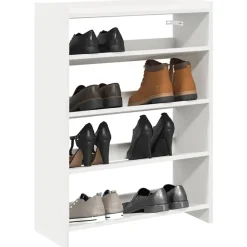 vidaXL Zapatero madera contrachapada 60x25x81 cm Blanco