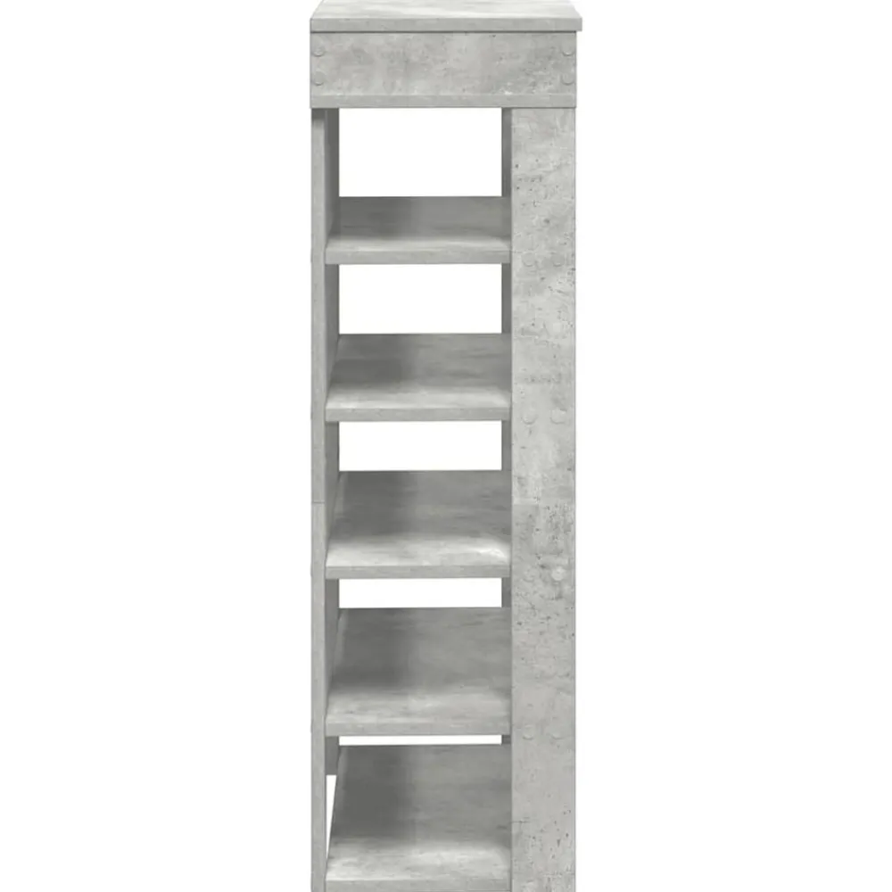 vidaXL Productos Del Hogar-Zapatero madera contrachapada gris hormigón 60x30x98 cm