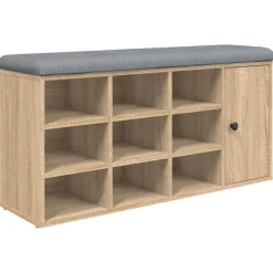 vidaXL Bancos-Zapatero madera de ingeniería 102x32x50 cm