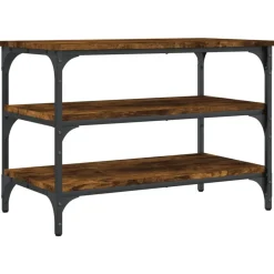 vidaXL Bancos-Zapatero madera de ingeniería 70x38,5x49 cm