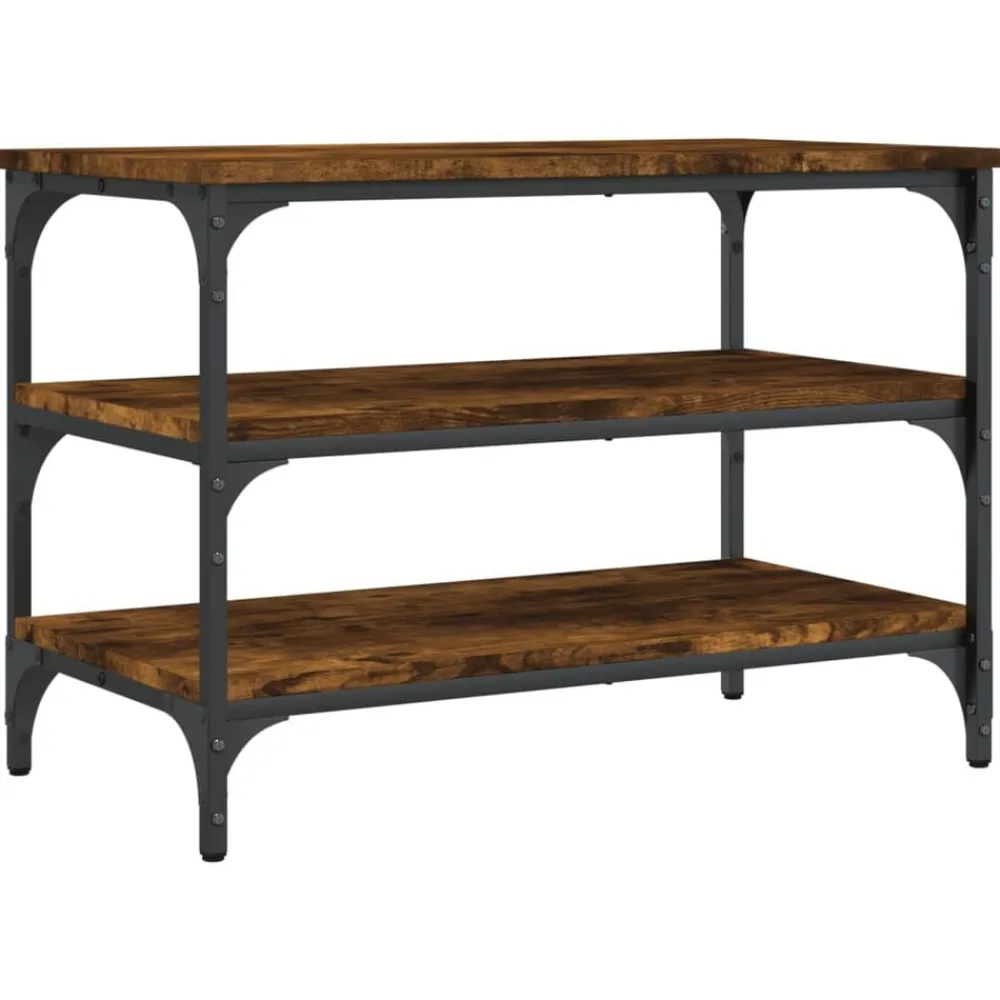 vidaXL Bancos-Zapatero madera de ingeniería 70x38,5x49 cm