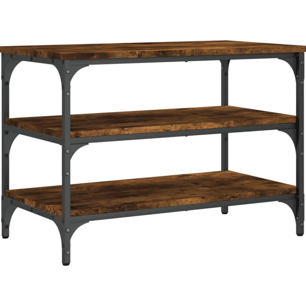 vidaXL Bancos-Zapatero madera de ingeniería 70x38,5x49 cm