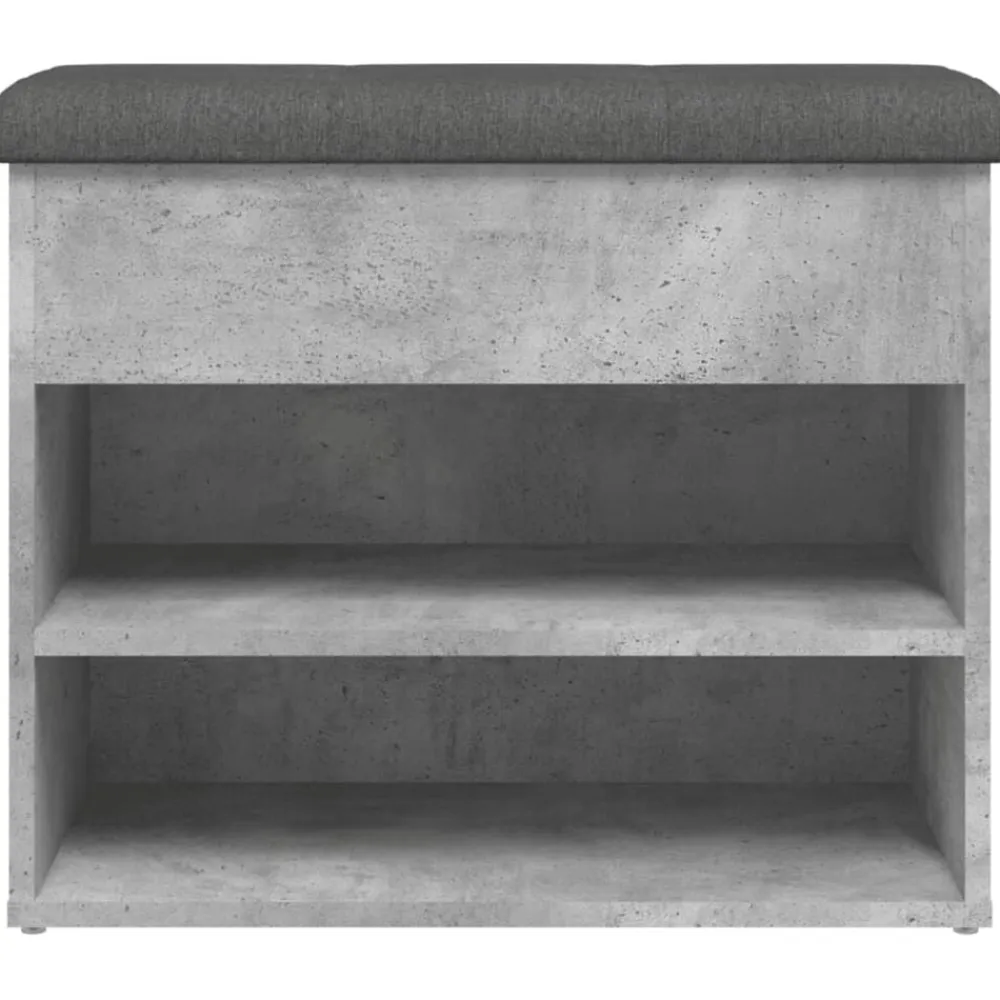 vidaXL Zapatero madera de ingeniería gris hormigón 62x32x50 cm Gris hormigón Outlet