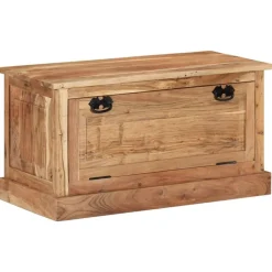 vidaXL Bancos-Zapatero madera de acacia maciza 85x40x45 cm