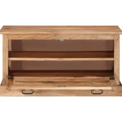 vidaXL Bancos-Zapatero madera de acacia maciza 85x40x45 cm