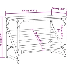 vidaXL Productos Del Hogar-Zapatero madera de ingeniería 60x30x45 cm