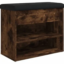 vidaXL Bancos-Zapatero madera de ingeniería 62x32x50 cm