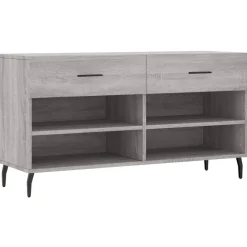 vidaXL Zapatero madera de ingeniería 102x35x55 cm Gris sonoma