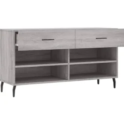 vidaXL Zapatero madera de ingeniería 102x35x55 cm Gris sonoma
