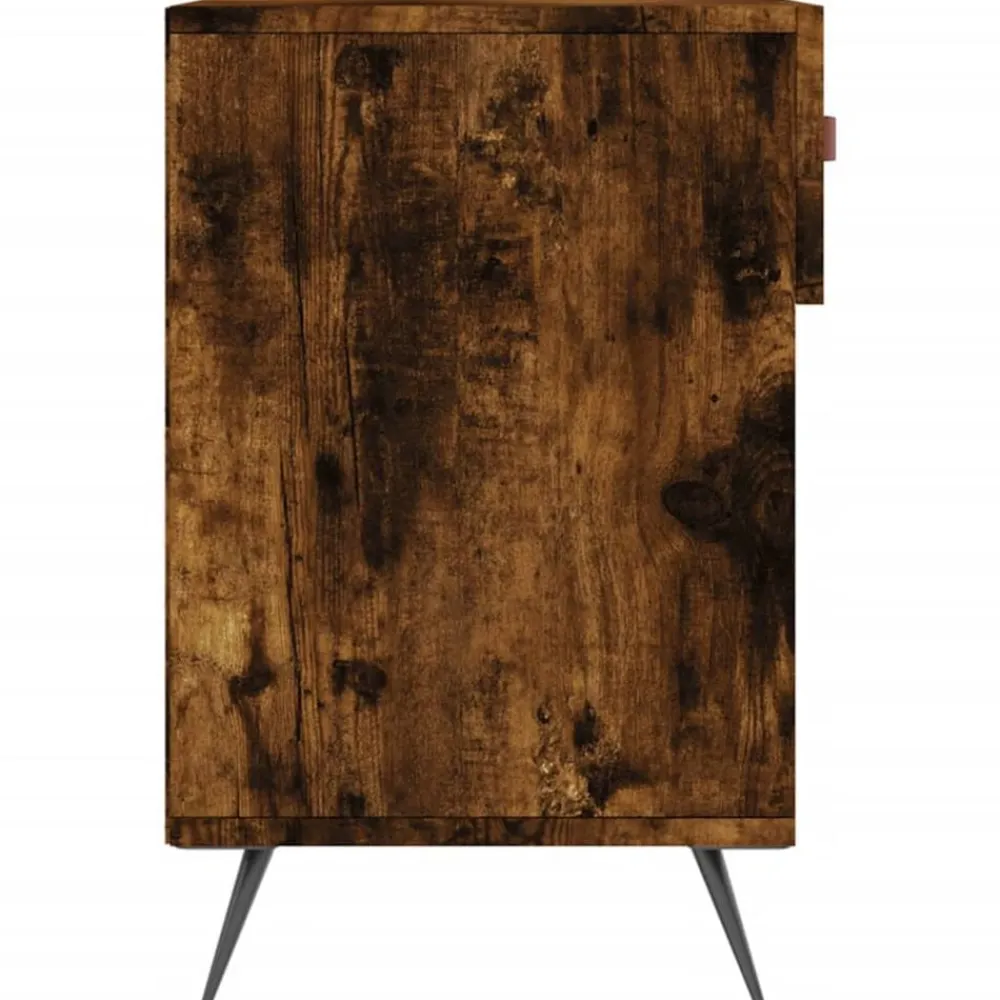 vidaXL Zapatero madera de ingeniería 102x35x55 cm Roble ahumado Discount