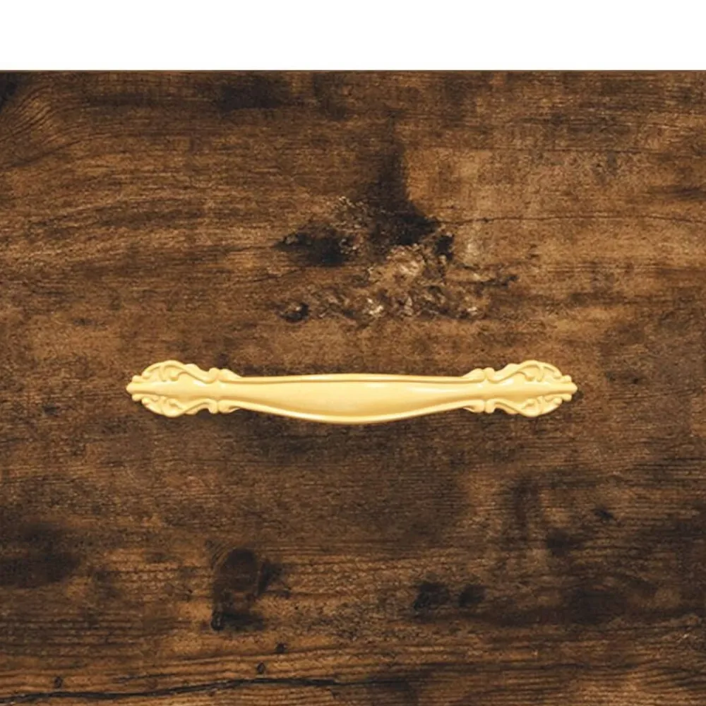 vidaXL Zapatero madera de ingeniería 102x35x55 cm Roble ahumado Discount