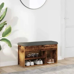 vidaXL Zapatero madera de ingeniería madera vieja 82x32x45,5 cm Madera antigua Online