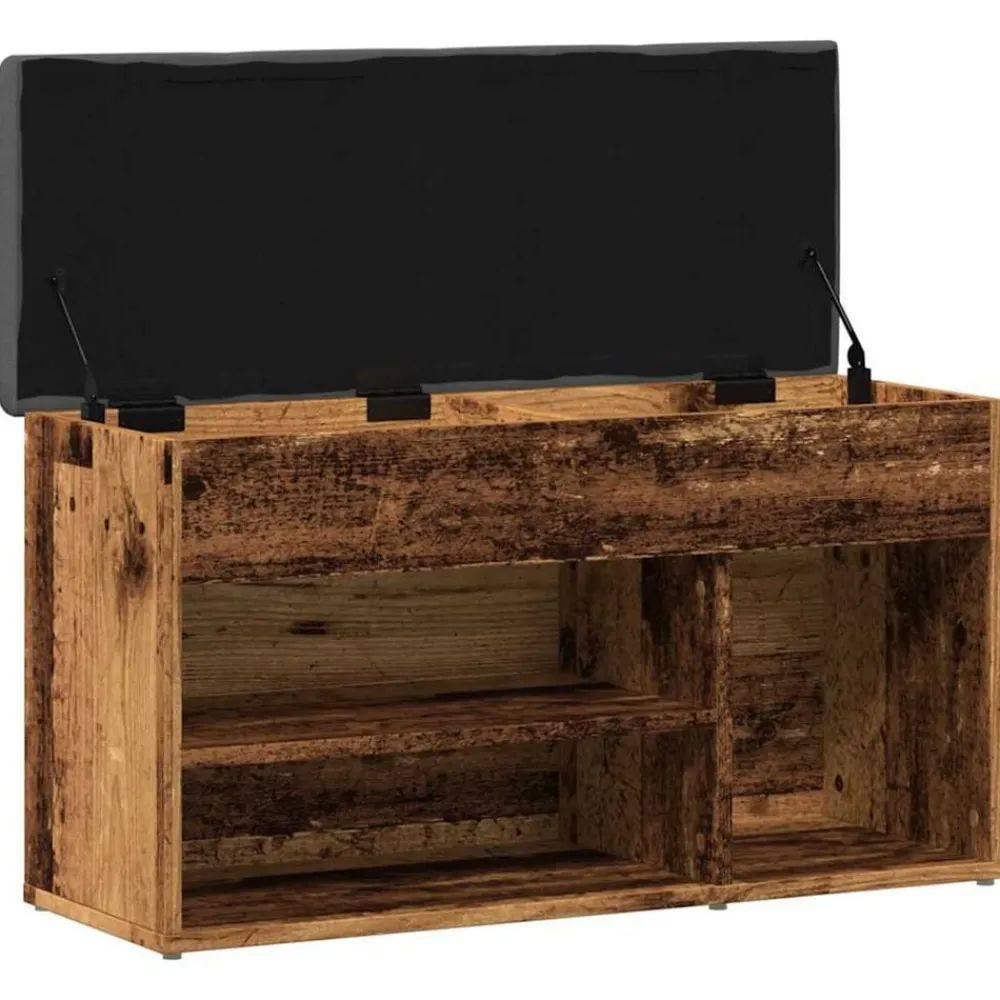 vidaXL Zapatero madera de ingeniería madera vieja 82x32x45,5 cm Madera antigua Online