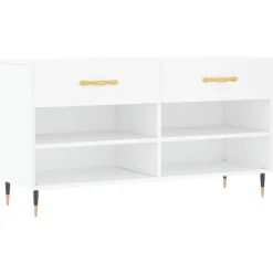vidaXL Zapatero madera de ingeniería 102x35x55 cm Blanco Online