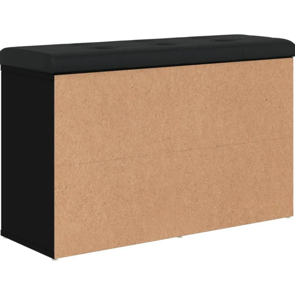 vidaXL Zapatero madera de ingeniería 82x32x50 cm Negro Sale