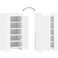 vidaXL Zapatero madera de ingeniería 52x37,5x100 cm Blanco Outlet