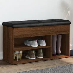 vidaXL Zapatero madera de ingeniería marrón roble 82x32x45,5 cm Marr&oacute;n roble Hot