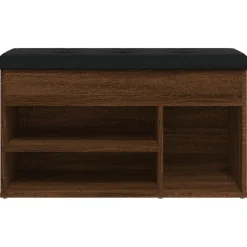 vidaXL Zapatero madera de ingeniería marrón roble 82x32x45,5 cm Marrón roble Hot