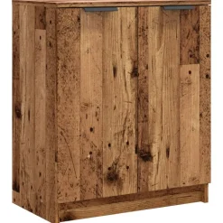 vidaXL Productos Del Hogar-Zapatero madera de ingeniería envejecida 59x35x70 cm