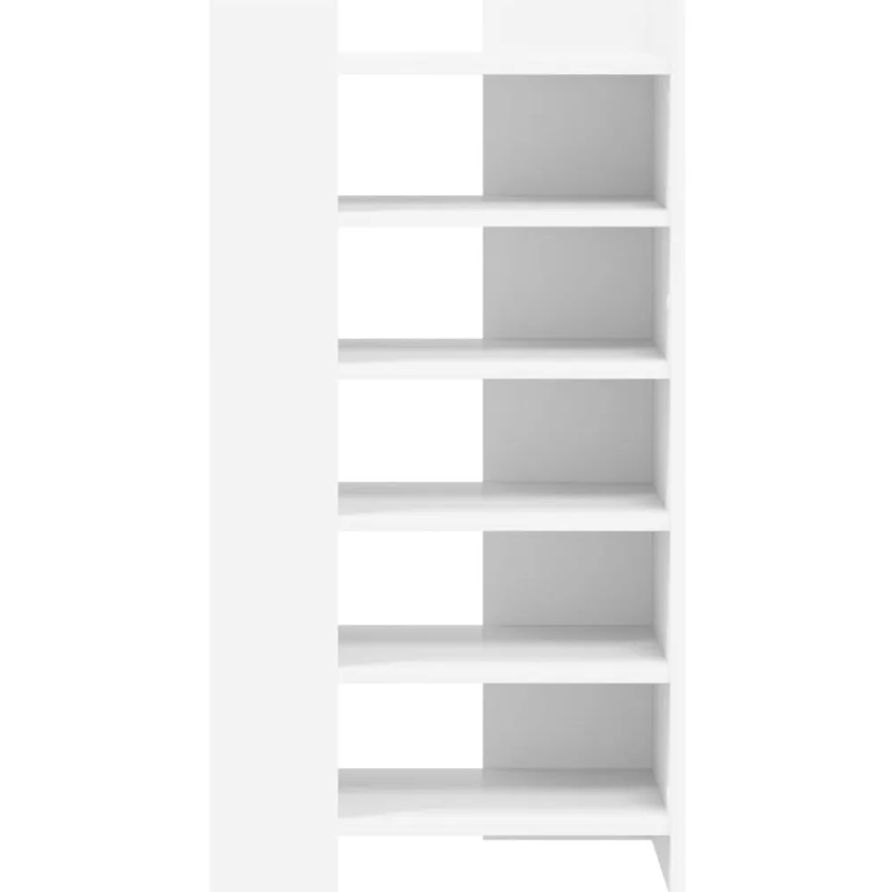 vidaXL Zapatero madera de ingeniería 52x37,5x100 cm Blanco Clearance