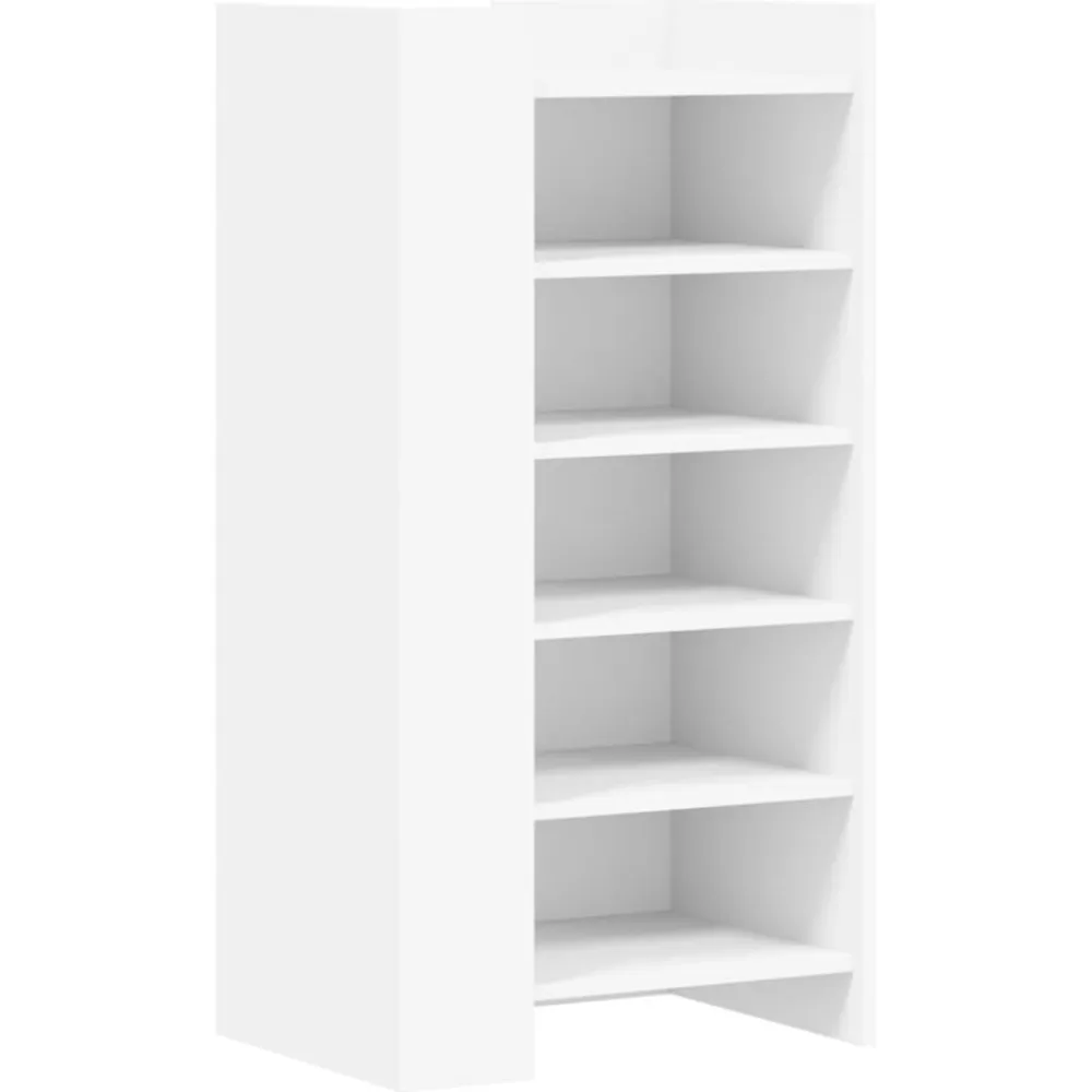 vidaXL Zapatero madera de ingeniería 52x37,5x100 cm Blanco Clearance