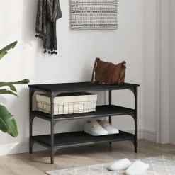vidaXL Bancos-Zapatero madera de ingeniería 70x38,5x49 cm