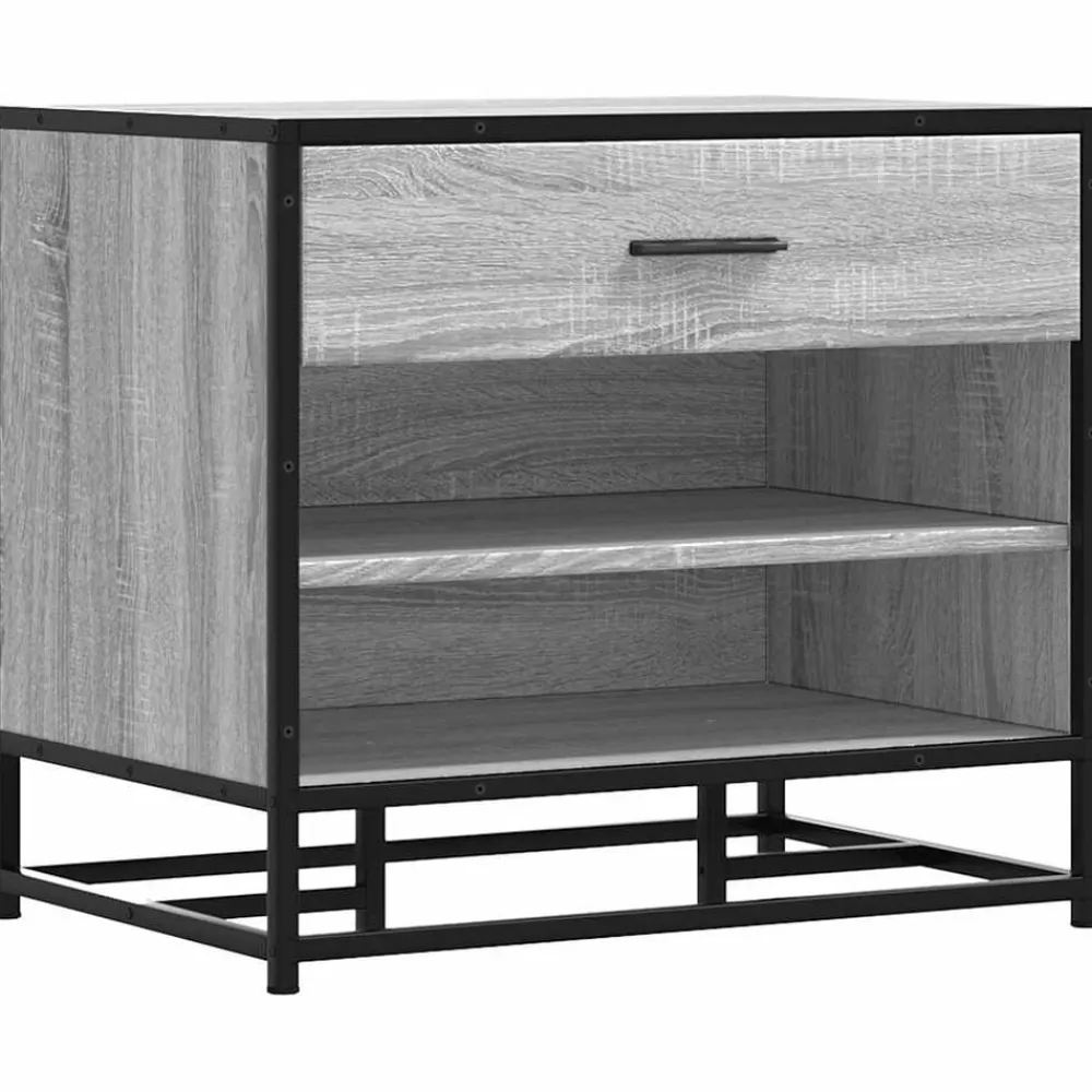 vidaXL Bancos-Zapatero madera de ingeniería 60x40x53,5 cm