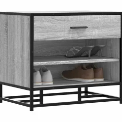 vidaXL Bancos-Zapatero madera de ingeniería 60x40x53,5 cm