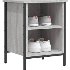 vidaXL Zapatero madera de ingeniería 38x35x50 cm Gris sonoma Discount