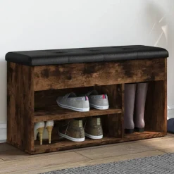 vidaXL Bancos-Zapatero madera de ingeniería 82x32x45,5 cm