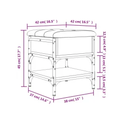 vidaXL Zapatero madera de ingeniería 42x42x45 cm Negro Online
