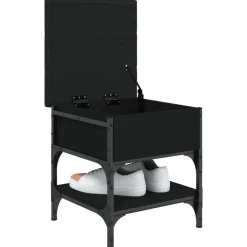 vidaXL Zapatero madera de ingeniería 42x42x45 cm Negro Online