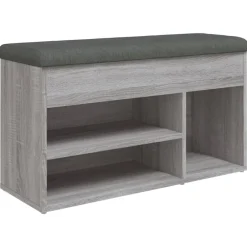 vidaXL Zapatero madera de ingeniería 82x32x45,5 cm Gris sonoma Clearance