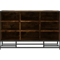 vidaXL Zapatero madera de ingeniería 84x40x53,5 cm Roble ahumado