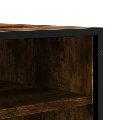 vidaXL Zapatero madera de ingeniería 84x40x53,5 cm Roble ahumado