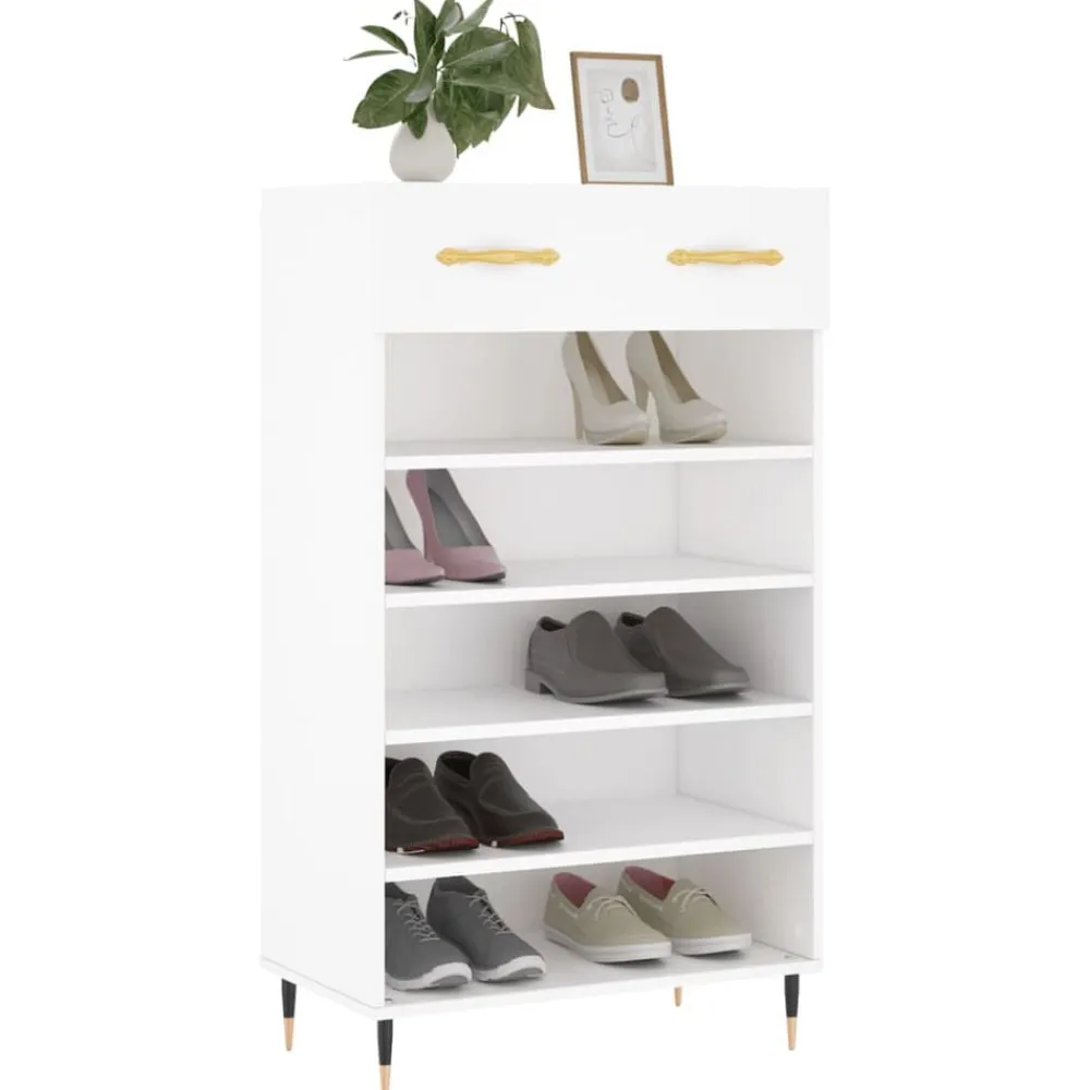 vidaXL Productos Del Hogar-Zapatero madera de ingeniería 60x35x105 cm