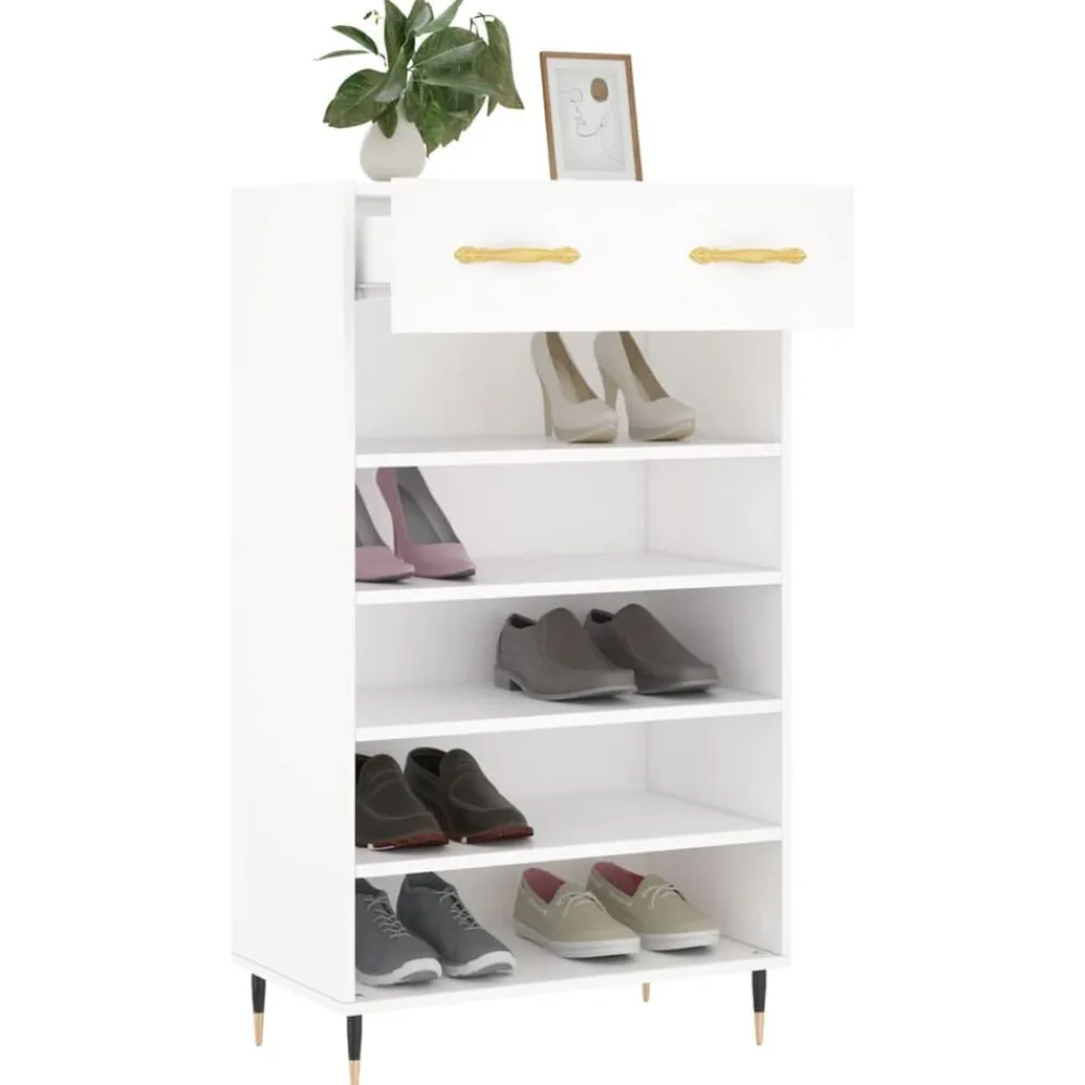 vidaXL Productos Del Hogar-Zapatero madera de ingeniería 60x35x105 cm