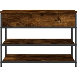 vidaXL Zapatero madera de ingeniería 70x42,5x50 cm Roble ahumado Hot