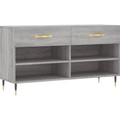 vidaXL Zapatero madera de ingeniería 102x35x55 cm Gris sonoma Sale
