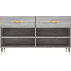 vidaXL Zapatero madera de ingeniería 102x35x55 cm Gris sonoma Sale
